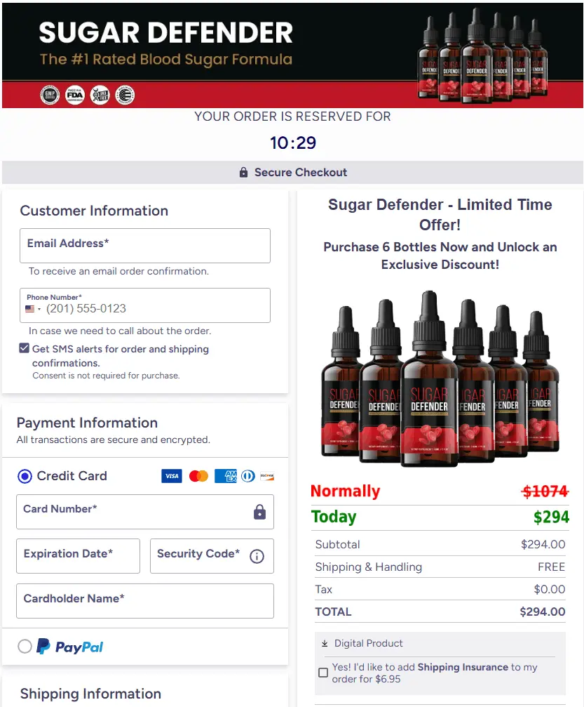 sugar defender order